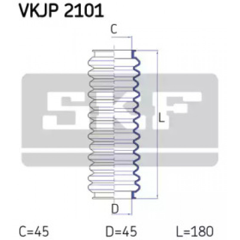VKJP 2101 SKF - Пильовик привідного валу